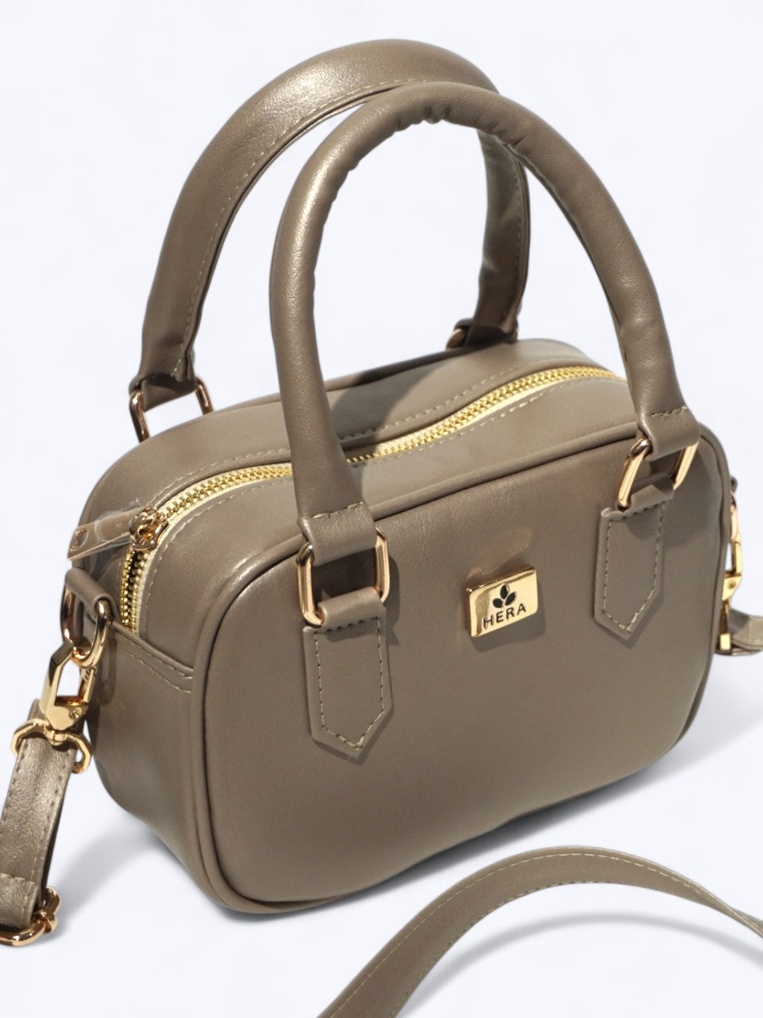 Bolso manos libre Siena Taupe - Hera Shoes & Bags
