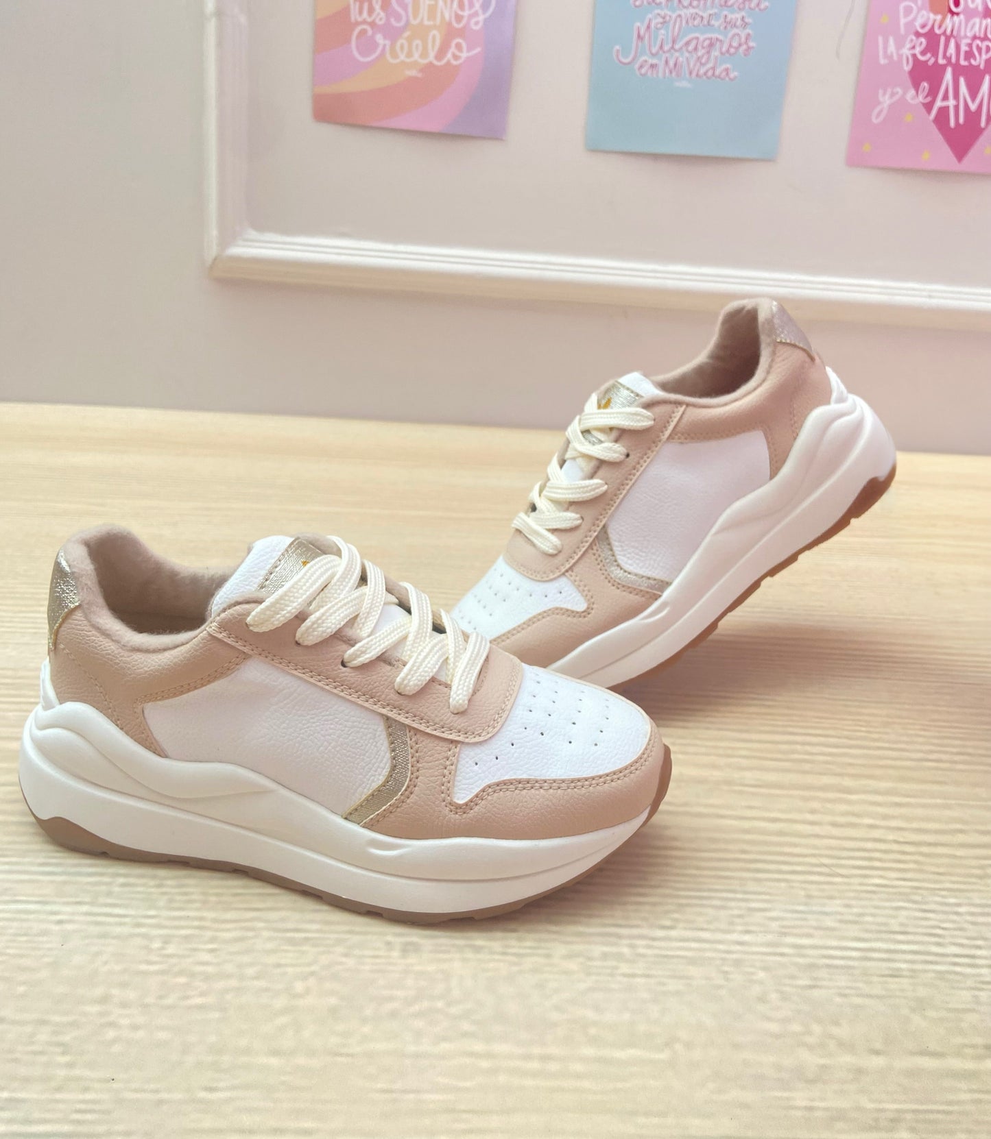 Tenis Atlantis beige - Hera Shoes & Bags