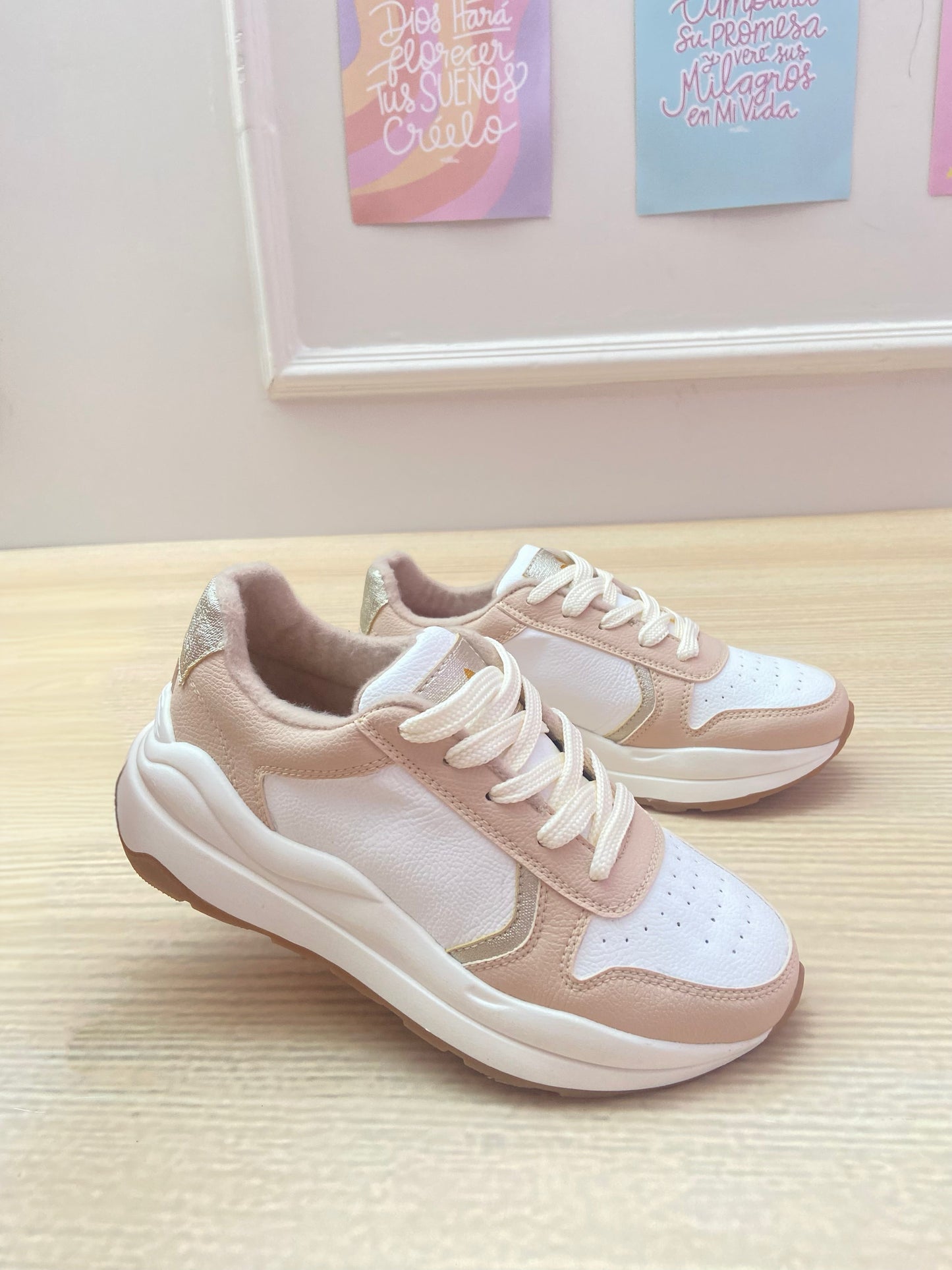 Tenis Atlantis beige - Hera Shoes & Bags